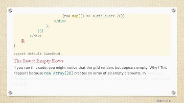 How to Effectively Map a 2D Array in React