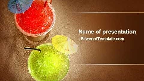 Free Beach Cocktails PowerPoint Template by PoweredTemplate.com