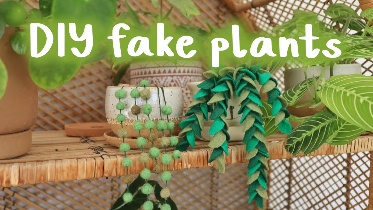 DIY Fake Houseplants! felt houseplants YouTube