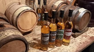 Grape brandy in oak barrel | Homemade moonshine in a wooden barrel