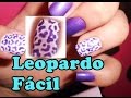 Principiantes: diseño uñas animal print de Leopardo ♥ FACIL ♥ nail art