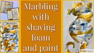Marbling with shaving foam