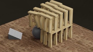 Plank Destruction - Blender 3D with AMD ProRender