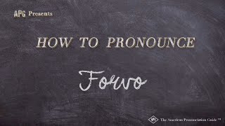 How to Pronounce Forvo (Real Life Examples!) screenshot 1