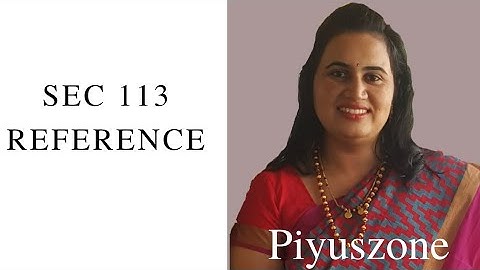 SEC 113 REFERENCE