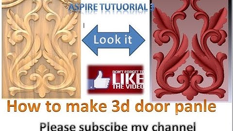 how to make 3d door panle in aspire 9 5 by #mohizcnc #