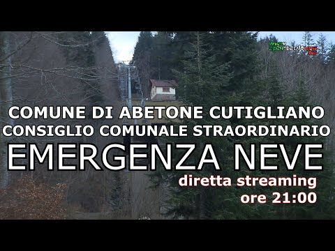 EMERGENZA NEVE - Consiglio Comunale straordinario di Abetone Cutigliano | SPORTCULTURA.TV