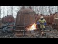 резка тиглей, процесс резки, вес 20 тонн!!! часть 3  crucibles cutting,  weight 20 tons !!! part 3