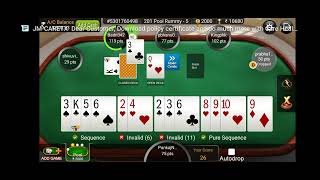 2K 1K Pool and 40Rs 20 Rs per Point Gameplay Rummy Circle || lost at last game at Pool screenshot 2