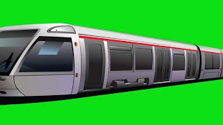 Metro Train Railroad Rail Green Screen Background Video HD