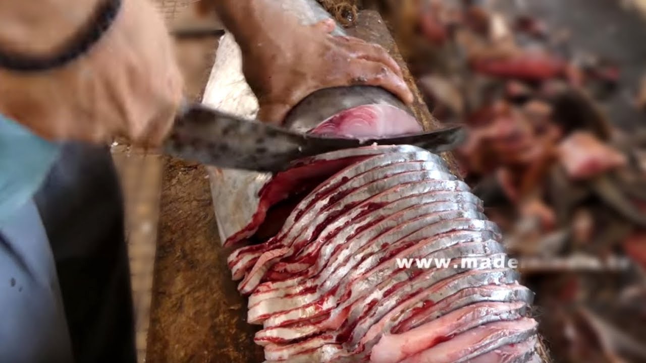 Amazing Big Fish Cutting | Perfect  King Fish Cutting | Fish Fillet | Fish Slicing | STREET FOOD