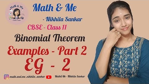 Example2 Binomial theorem Class11#binomial_theorem #theorem #maths #cbse #online #ncert #exam #board