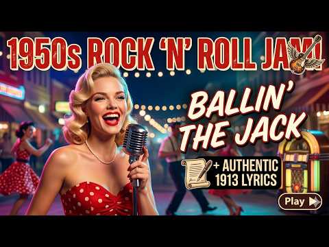 1950s Rock 'n' Roll🎸 "Ballin’ the Jack" 🎶 AI Music Video + Authentic 1913 Lyrics✍️ Let's Rock!💃