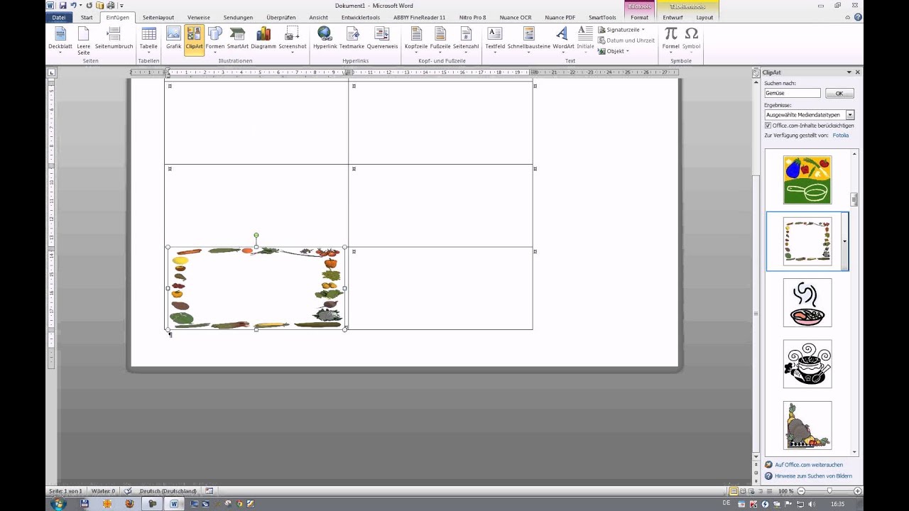 Word2010 Tischkarten - YouTube