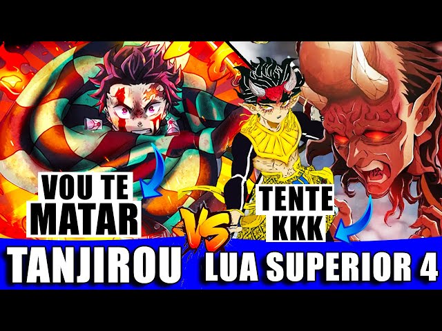 Tanjiro usando Respiração do Sol Contra Lua superior 4 (kimetsu no