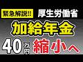 【緊急】加給年金2025年改正へ！厚生労働省が見直し案