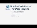 4 npnan and npinf  numpy crash course for data science  numpy for machine learning