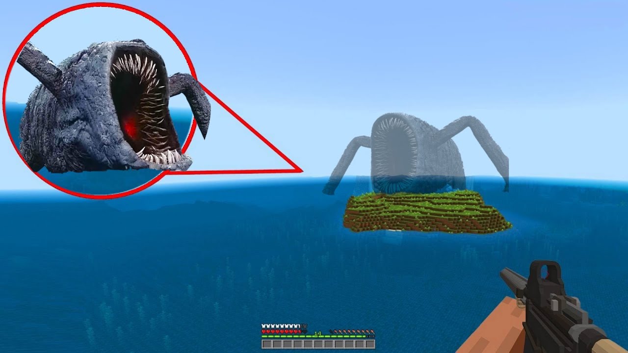 I Found NEW Sea Eater in Minecraft PE | Sea Monster