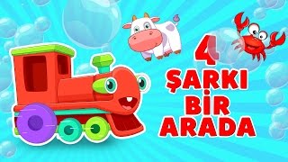 Kırmızı Tren Şarkıları 🚂 | 4 Bölüm Bir Arada - Türkçe Bebek Şarkısı - Kırmızı Tren