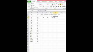 Excel Basics: Using + – * / ^ Arithmetic Operators