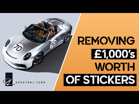 Removing £1,000's Worth of Stickers Off This Porsche 911 Speedster