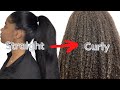 Watch My Hair Revert From Straight to Curly 😄💦👩🏾
