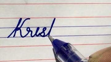 krishna- beautiful name write in english cursive writing | cursive writing | writing | #handwriting