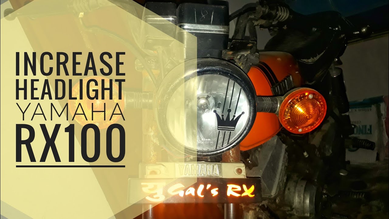 Yamaha rx100🤩🤩best headlight bulb💡💡. YouTube