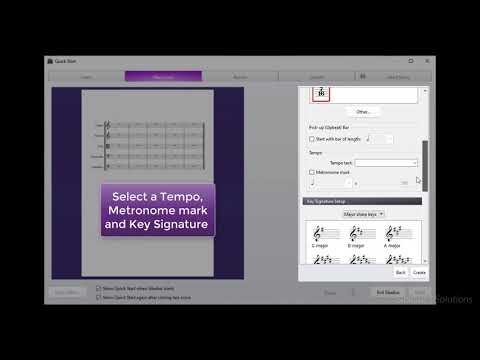 Starting a new Score - Sibelius | Ultimate