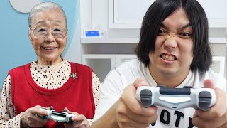 【90歳】ゲームが上手すぎるおばあさんVSトミーでガチ対決したら面白すぎたwwww