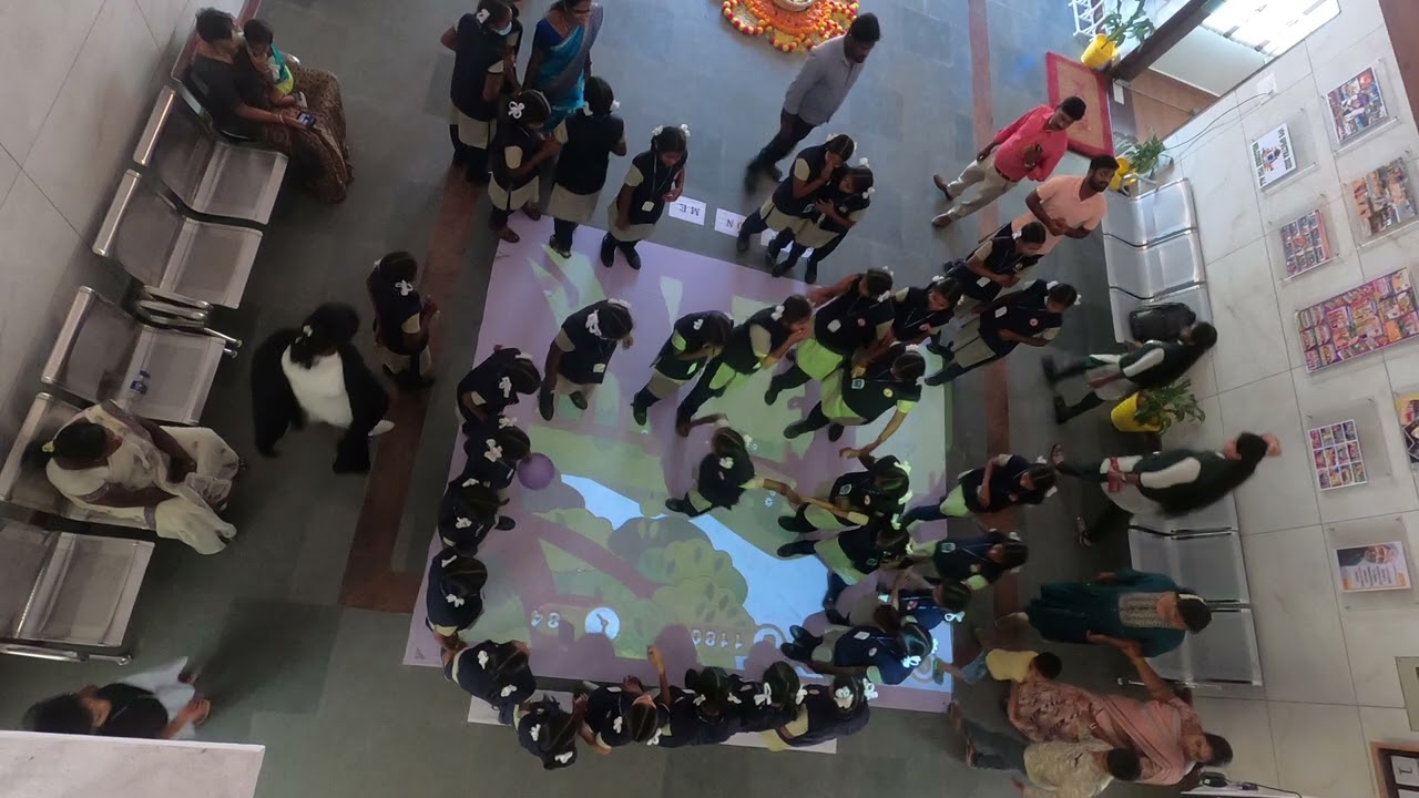 Interactive floor projection