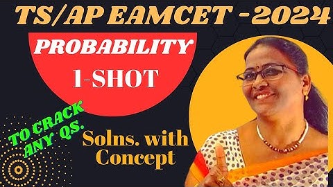TS and AP Eamcet PROBABILITY  1- SHOT with Concept Shortcut Solutions MATHS SUPER TIPS AND TRICKS