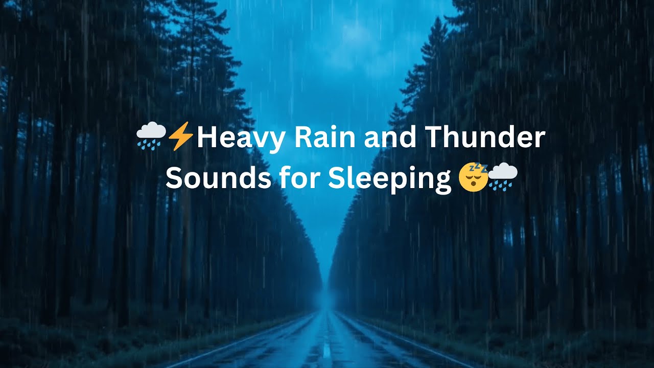 Heavy Rain & Thunder for Fast Sleep | Rain Sounds for Insomnia and Deep ...