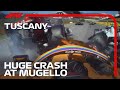 Dramatic multicar crash at mugello  2020 tuscan grand prix