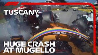 Dramatic Multi-Car Crash At Mugello | 2020 Tuscan Grand Prix