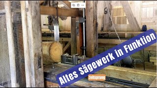 Altes Sägewerk in Funktion