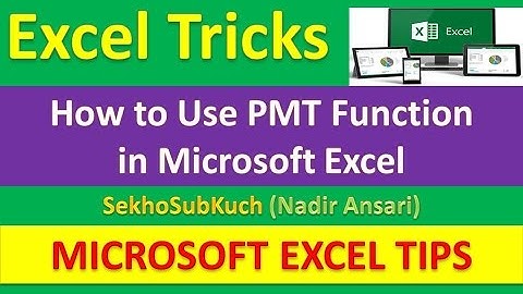 How to Use PMT Function in Microsoft Excel : Excel Tips and Tricks [Urdu / Hindi]