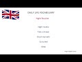 DAILY LIFE VOCABULARY A1-A2