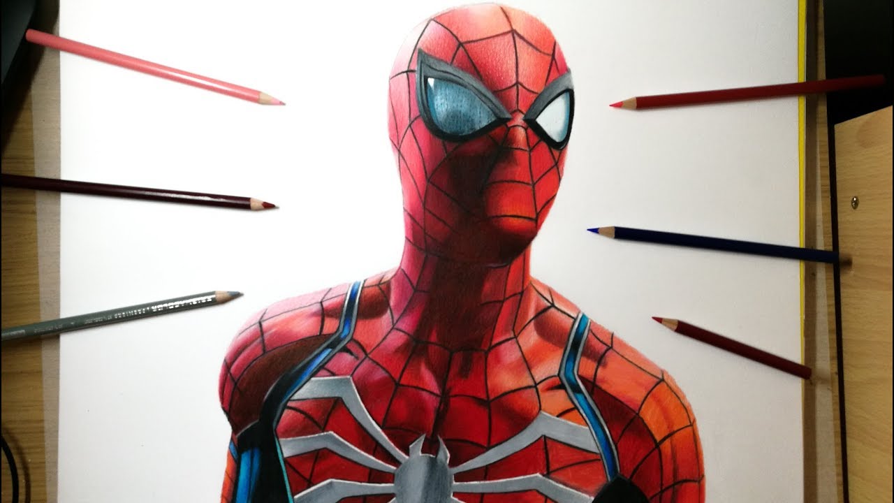 Drawing Spiderman Ps4 2018 Youtube