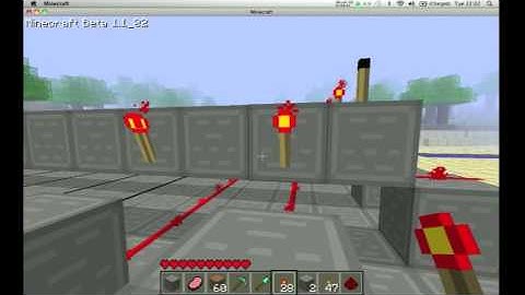 Minecraft - How to make a complete 7 segment display & Decoder(Part4)