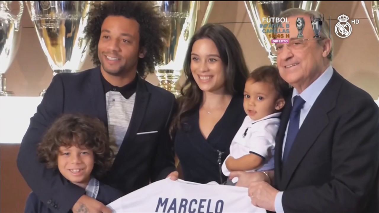 Marcelo con su familia celebrando 10 años en el Real Madrid - YouTube