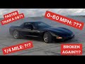 C5 Z06 1/4 Mile, Burnouts, Donuts, and 0-60 using the Dragy