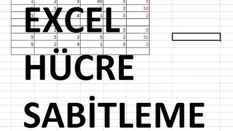 EXCEL HÜCRE SABİTLEME