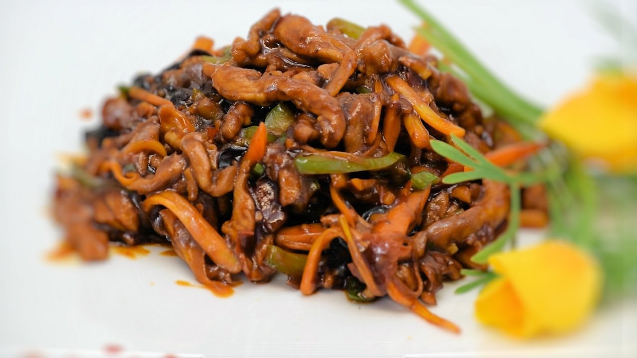 Chinese Shredded Pork Recipe (Asian Style Cooking Recipe) - YouTube