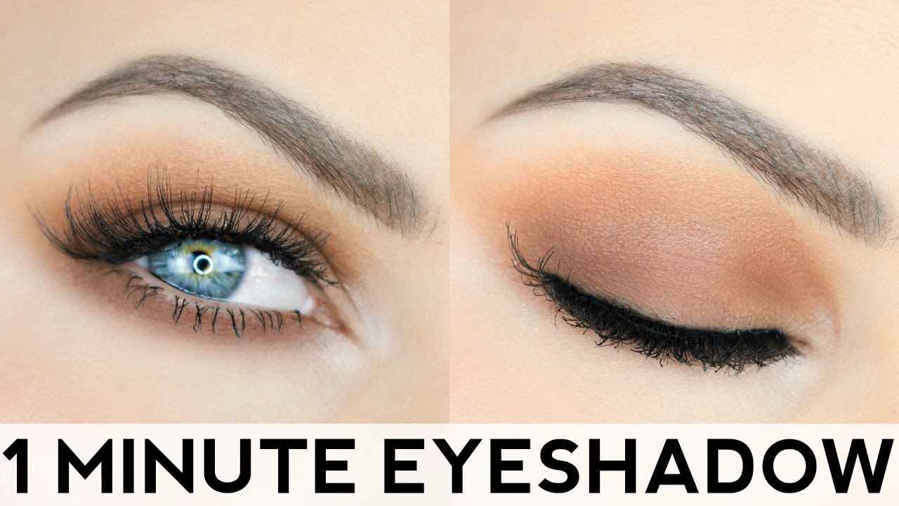 ONE MINUTE EYESHADOW HACK FAST EASY USING ONLY 1 PRODUCT