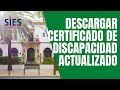 DESCARGAR certificado de discapacidad actualizado FVMO-SIES