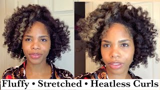 Flexi Rod Set on Dry Natural Hair | Heatless Curls