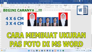 How to make passport size photos 4x6 and 3x4 in Microsoft Word