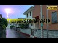 Rainy Thunderstorm Walk in Japan: Lightning, Thunder, and Relaxing Natural City Ambience | 4K/HDR