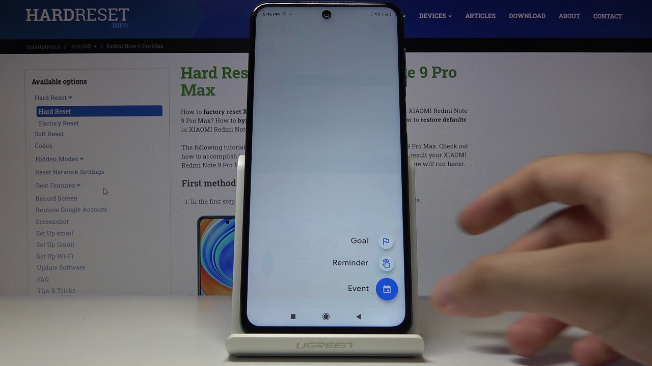 How to Add Event to Calendar on Xiaomi Redmi Note 9 Pro Create